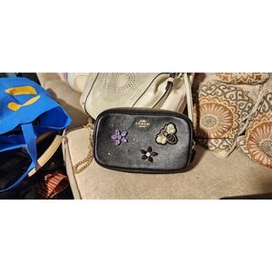 Crossbody Pouch with Gemstones Style No. F72887 Black